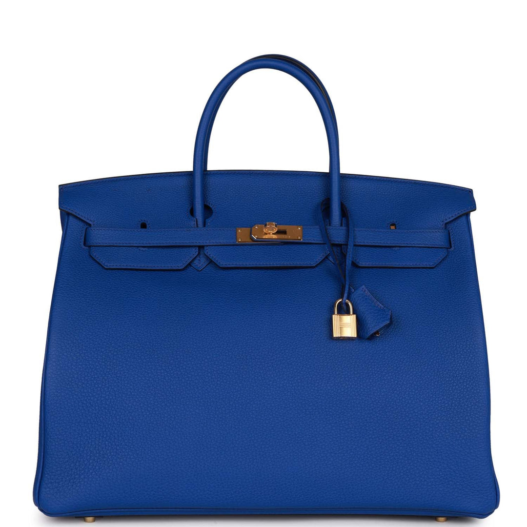 top quality Hermes Birkin 40 Bleu Royal Togo Gold Hardware