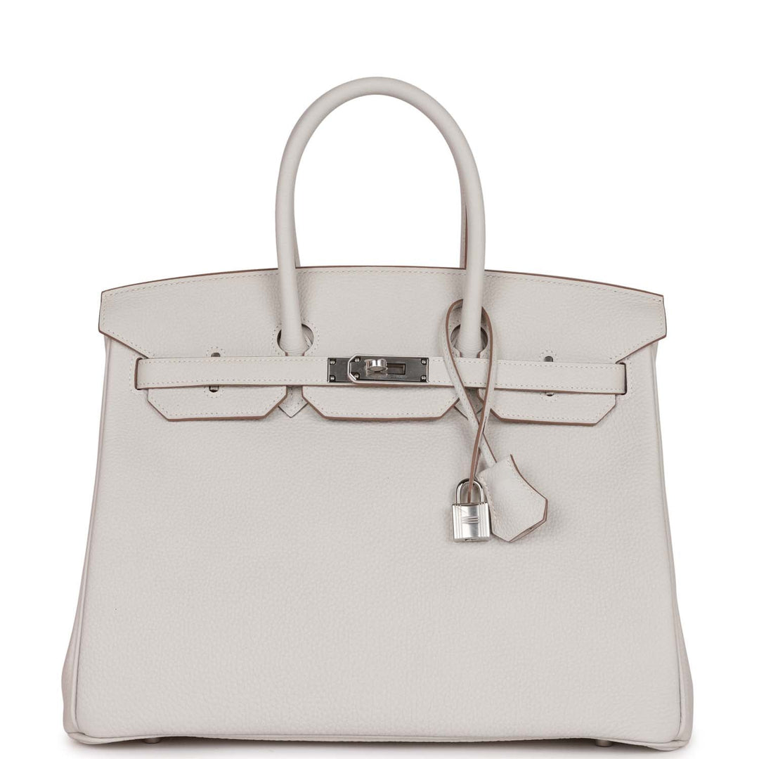 top quality Hermes Birkin 35 Gris Pale Togo Palladium Hardware