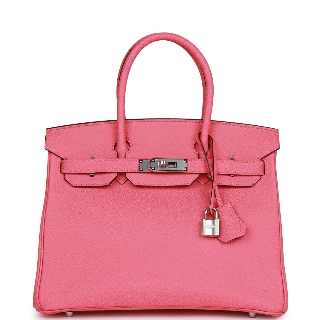 top quality Hermes Birkin 30 Rose Confetti Epsom Palladium Hardware