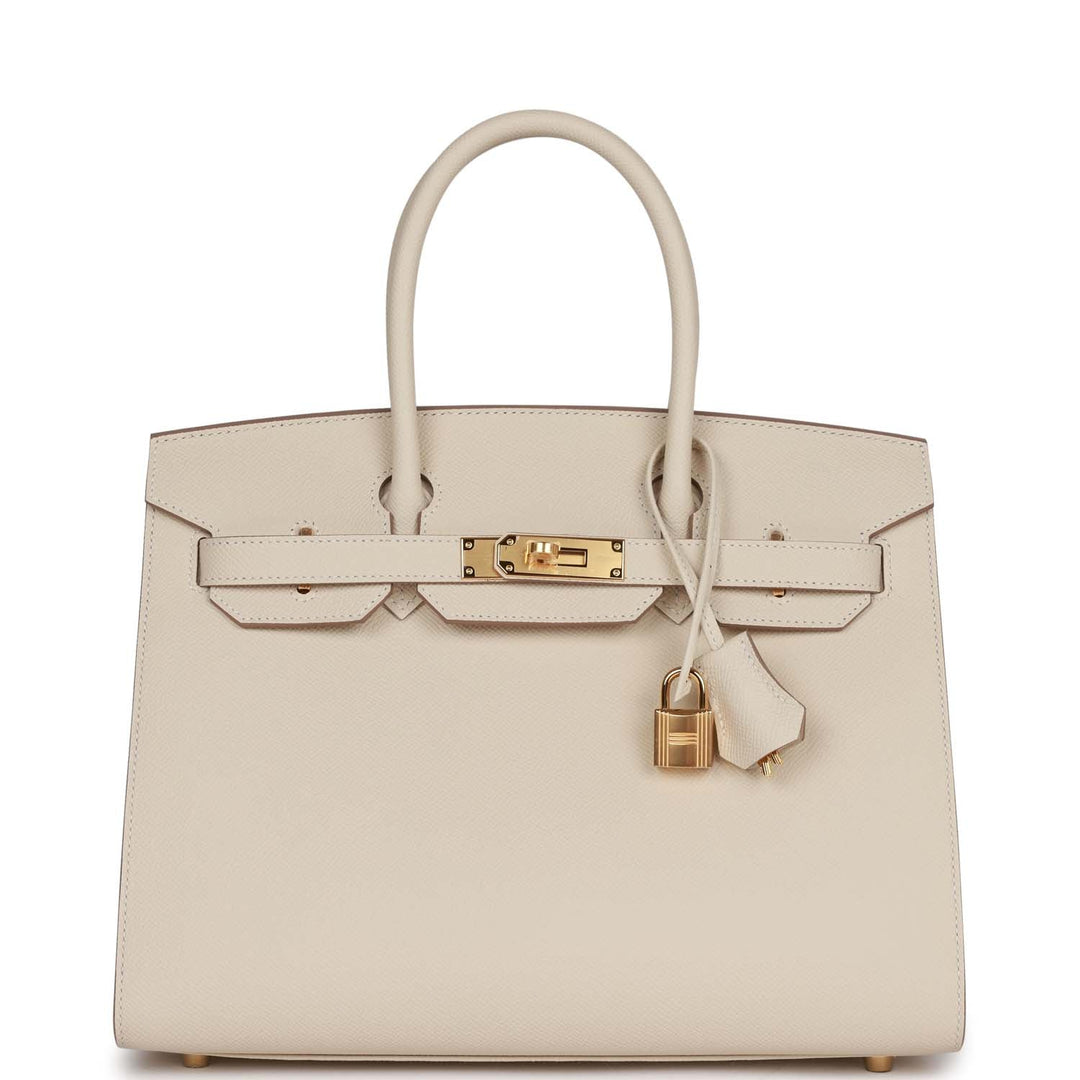 top quality Hermes Birkin Sellier 30 Craie Epsom Gold Hardware
