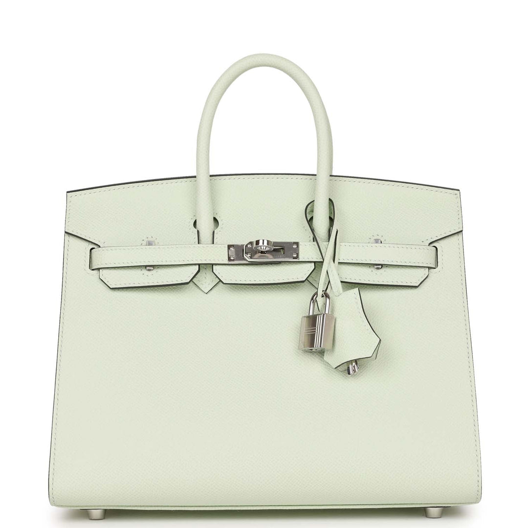 top quality Hermes Birkin Sellier 25 Vert Fizz Epsom Palladium Hardware