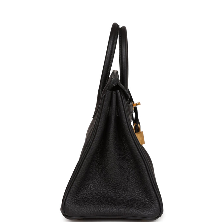 Top quality Hermes Birkin 25 Black Togo Gold Hardware