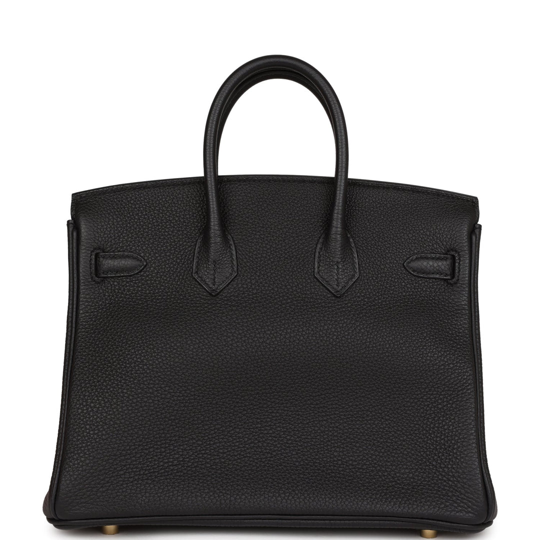 Top quality Hermes Birkin 25 Black Togo Gold Hardware