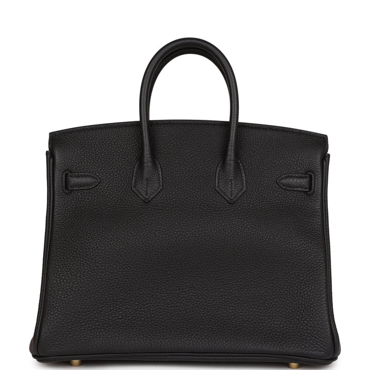 Top quality Hermes Birkin 25 Black Togo Gold Hardware