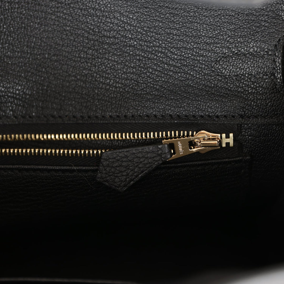 Top quality Hermes Birkin 25 Black Togo Gold Hardware