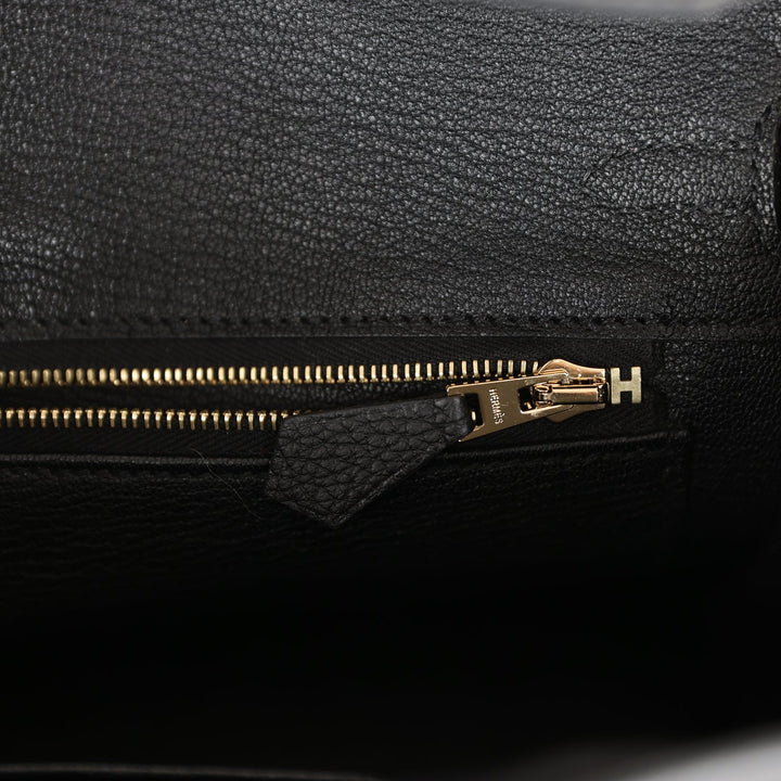 Top quality Hermes Birkin 25 Black Togo Gold Hardware