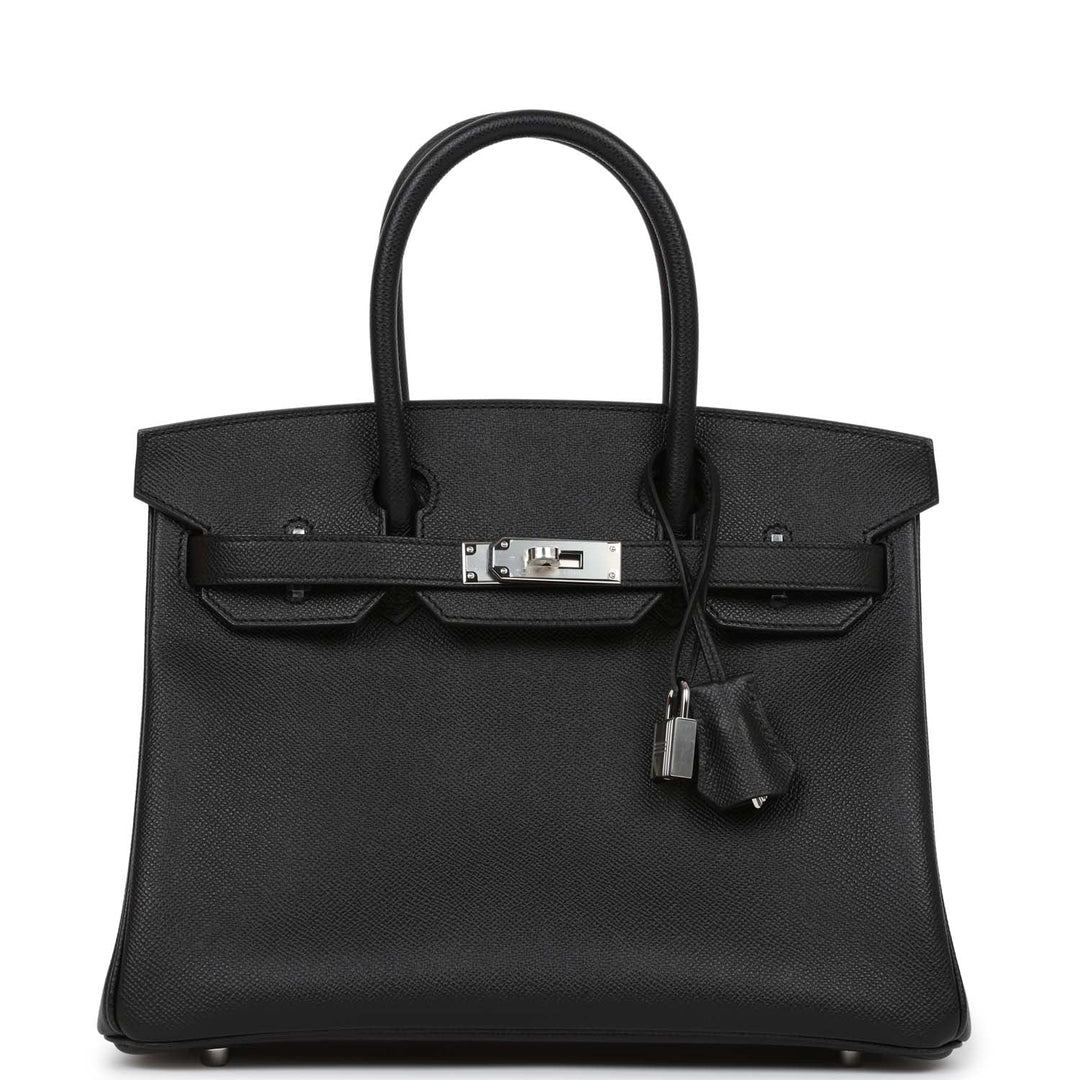 top quality Hermes Birkin 30 Black Epsom Palladium Hardware