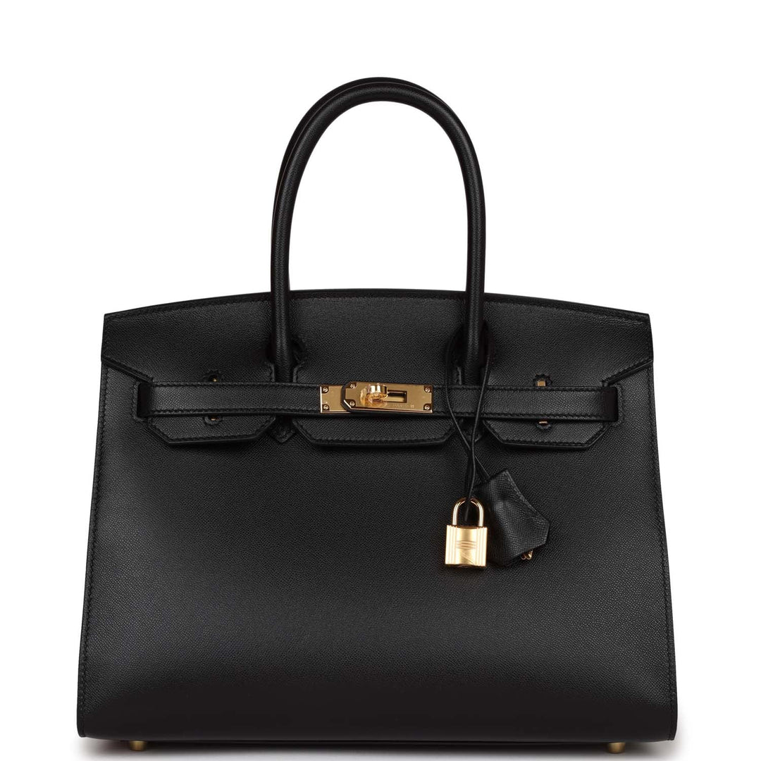 top quality Hermes Birkin Sellier 30 Black Madame Gold Hardware