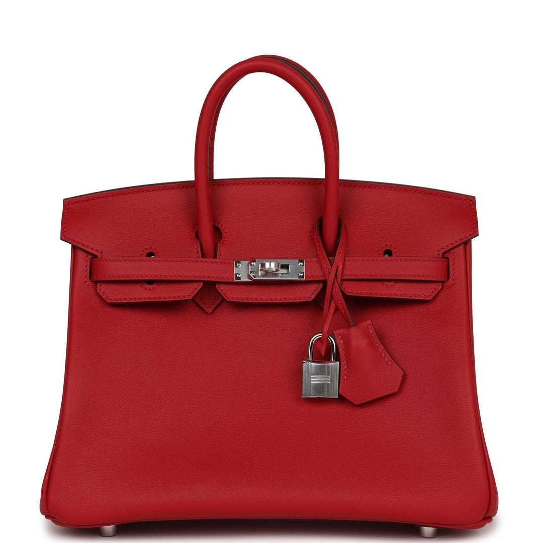 top quality Hermes Birkin 25 Rouge Piment Swift Palladium Hardware