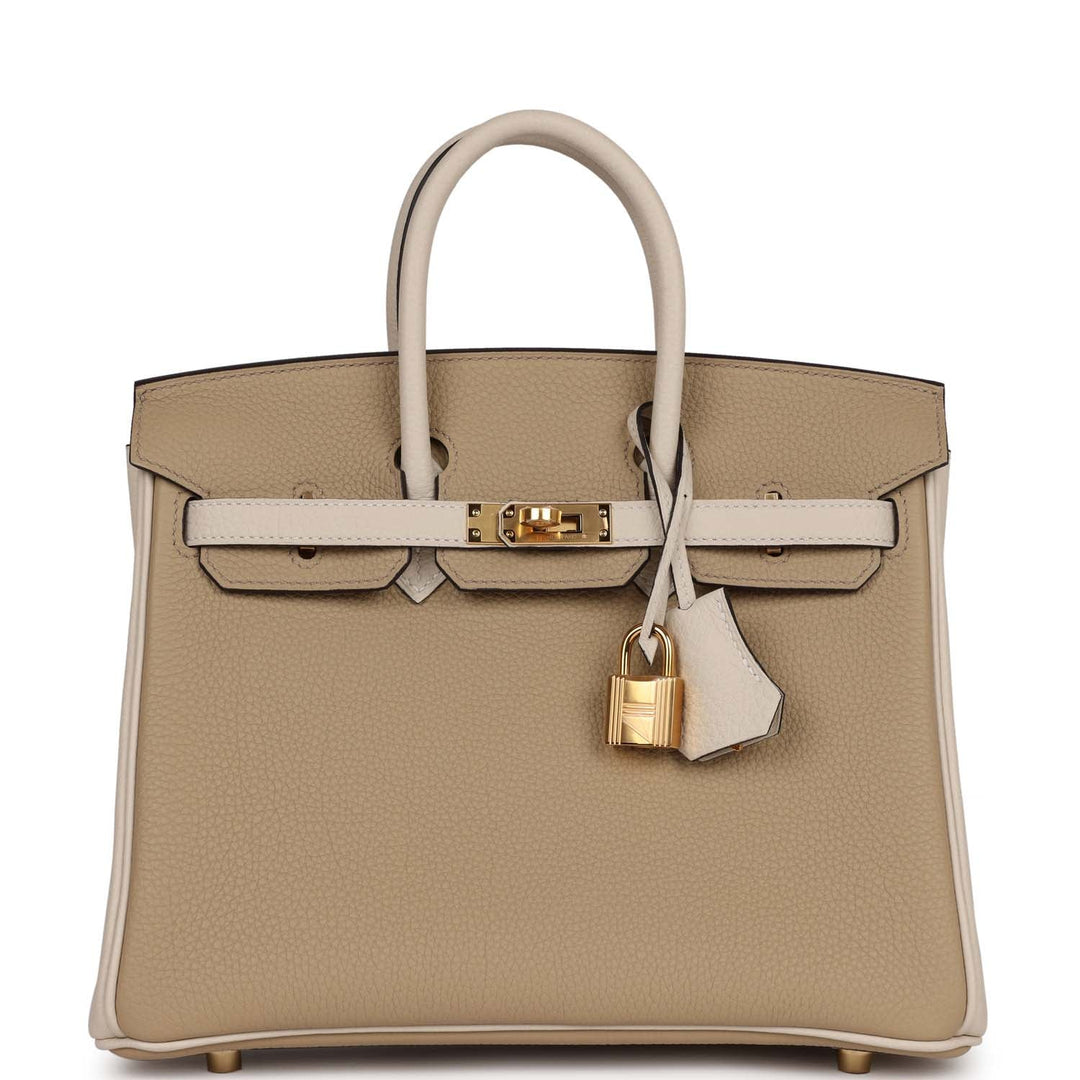 top quality Hermes Special Order (HSS) Birkin 25 Trench and Beton Togo Gold Hardware