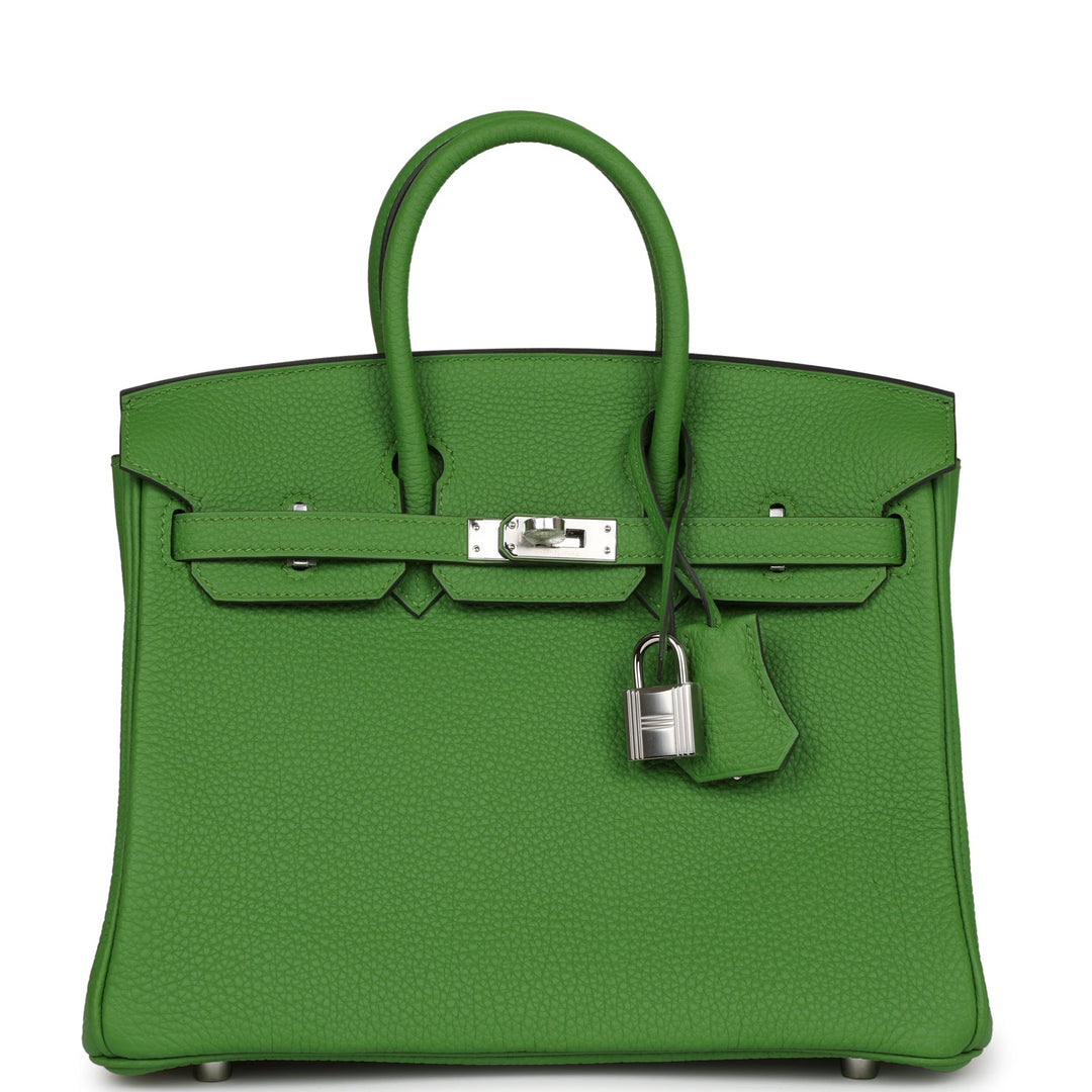 top quality Hermes Birkin 25 Vert Yucca Togo Palladium Hardware