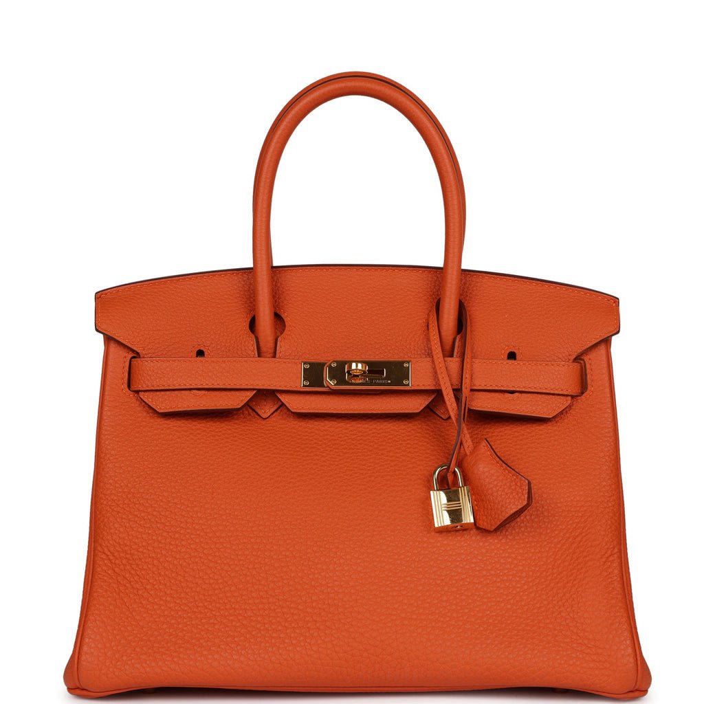 top quality Hermes Birkin 30 Orange Togo Gold Hardware