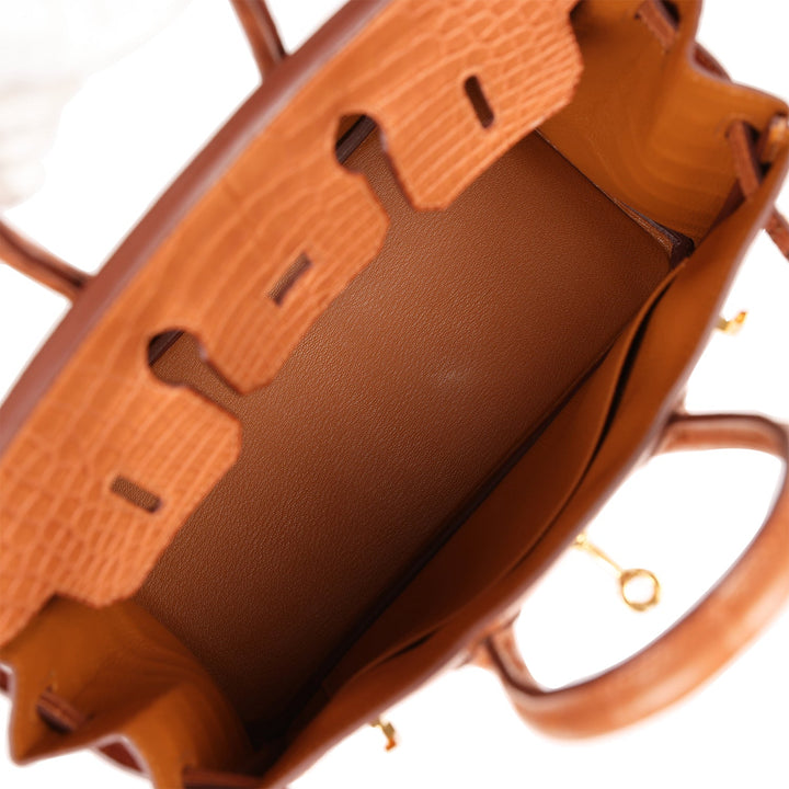 Top quality Hermes Birkin 25 Gold Matte Alligator Gold Hardware