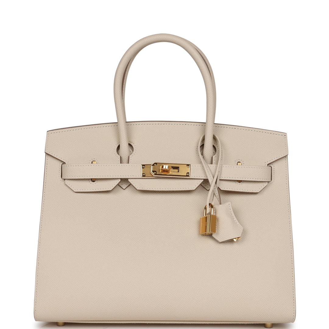 top quality Hermes Birkin Sellier 30 Craie Epsom Gold Hardware