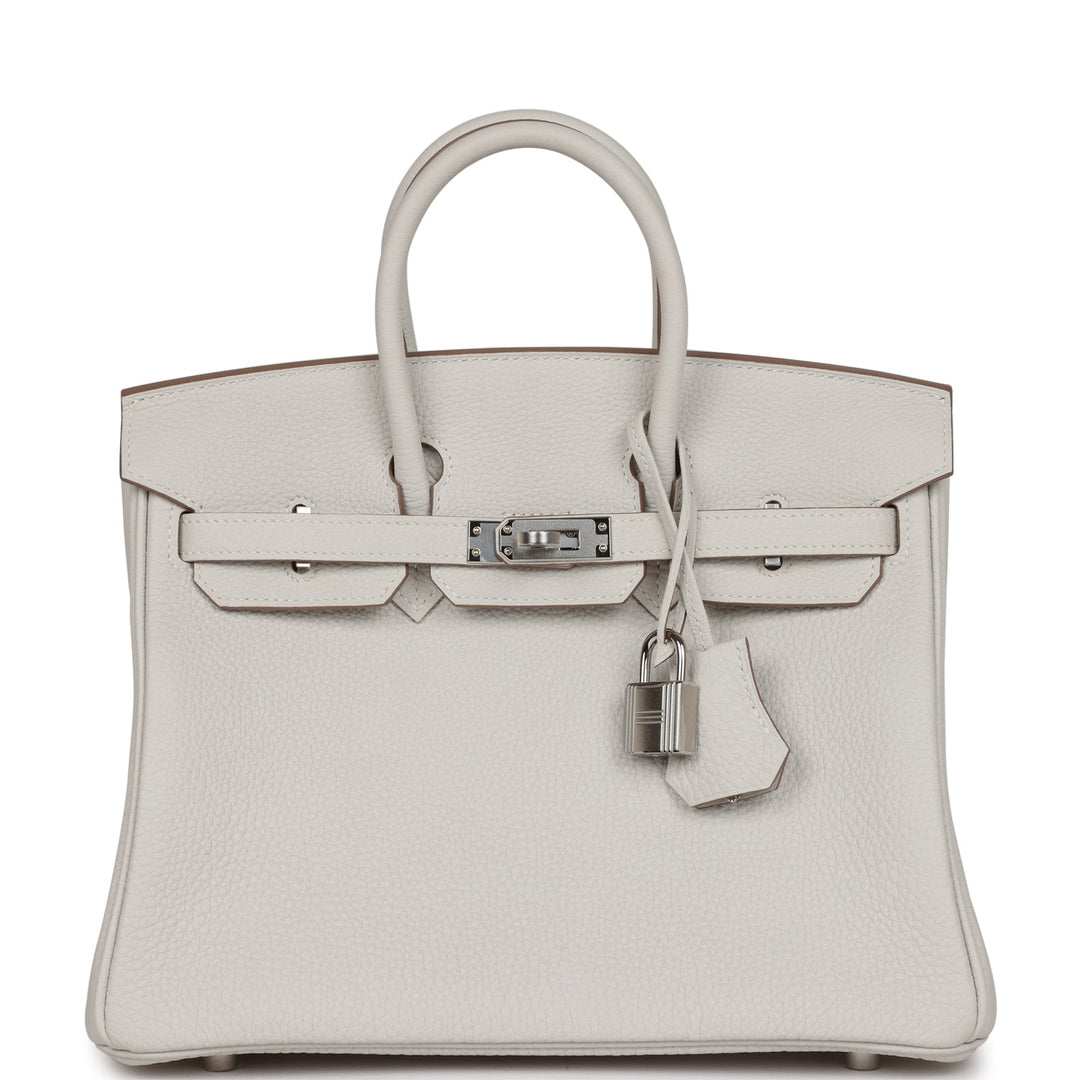 top quality Hermes Birkin 25 Gris Pale Togo Palladium Hardware