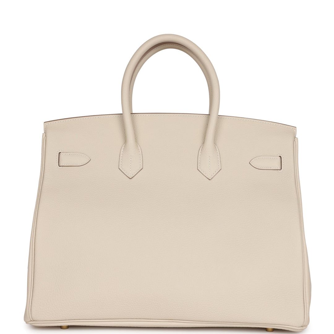Hermes Birkin 35 Craie Togo Gold Hardware