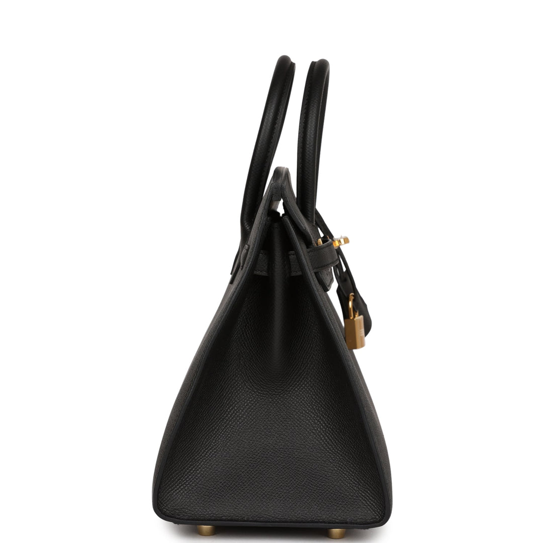 Top quality Hermes Birkin Sellier 25 Black Epsom Gold Hardware