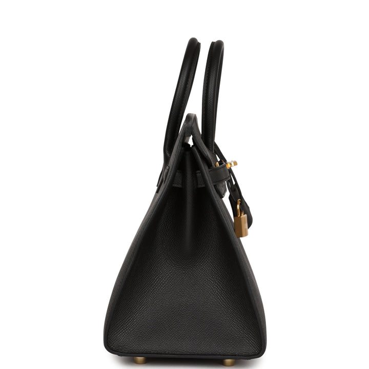 Top quality Hermes Birkin Sellier 25 Black Epsom Gold Hardware