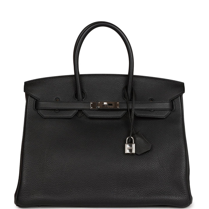 Top quality Hermes Birkin 35 Black Togo Palladium Hardware