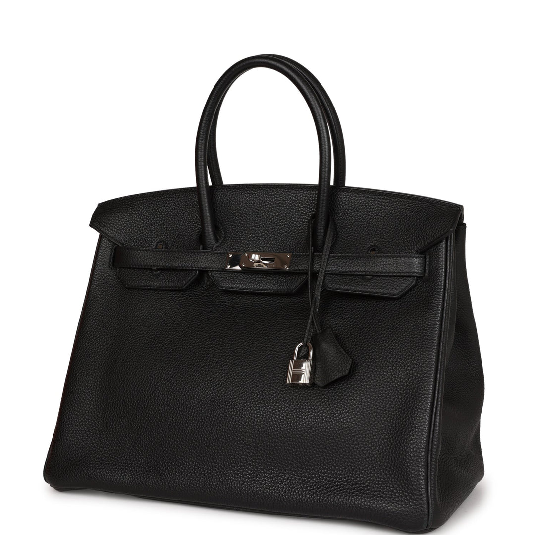 Top quality Hermes Birkin 35 Black Togo Palladium Hardware