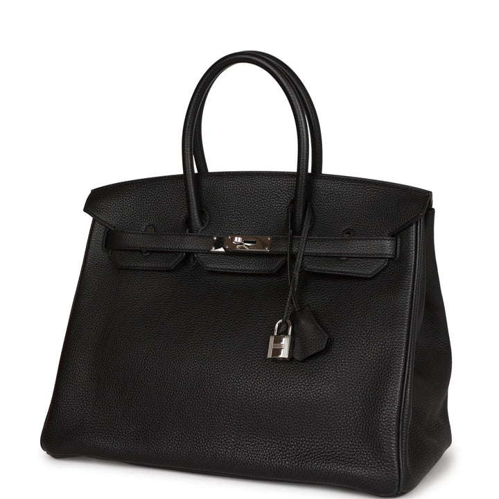 Top quality Hermes Birkin 35 Black Togo Palladium Hardware