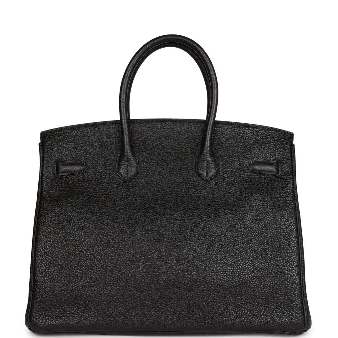Top quality Hermes Birkin 35 Black Togo Palladium Hardware