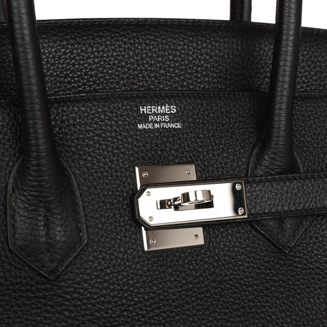 Top quality Hermes Birkin 35 Black Togo Palladium Hardware