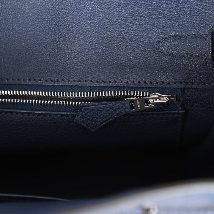 Hermes Birkin 25 Bleu Navy Togo Palladium Hardware