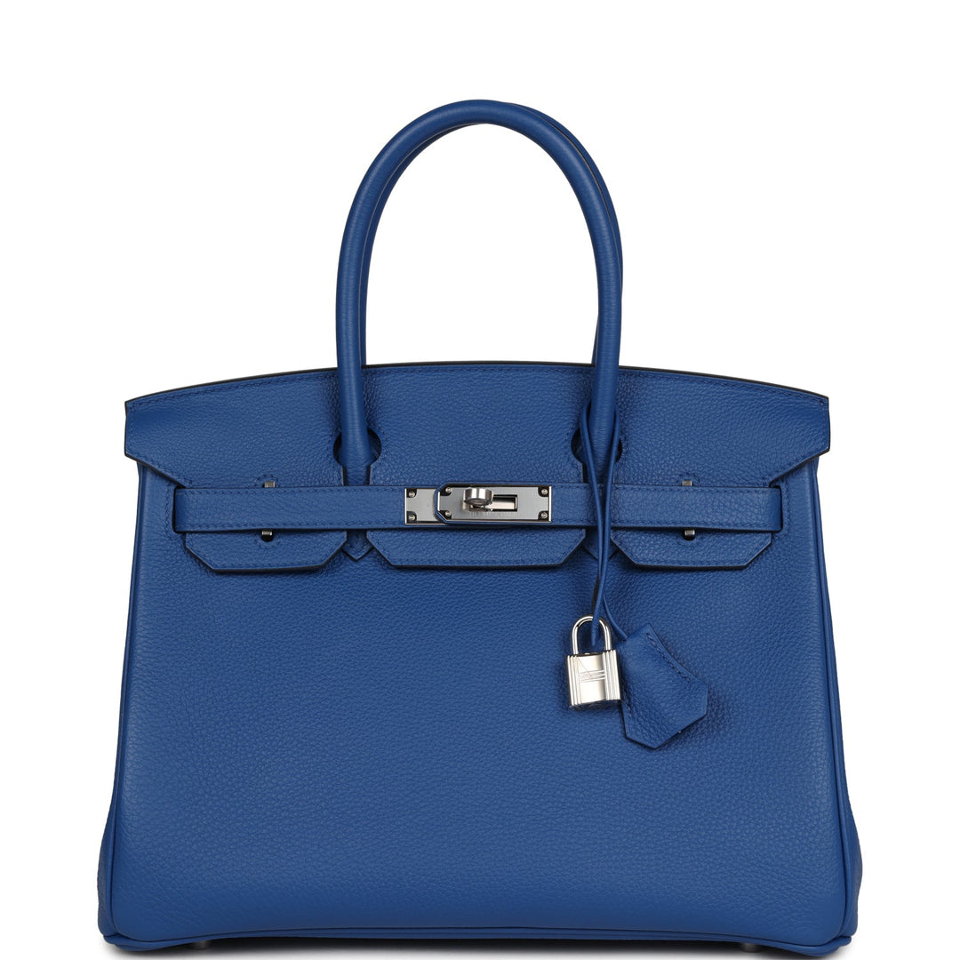 Top quality Hermes Birkin 30 Bleu France Togo Palladium Hardware