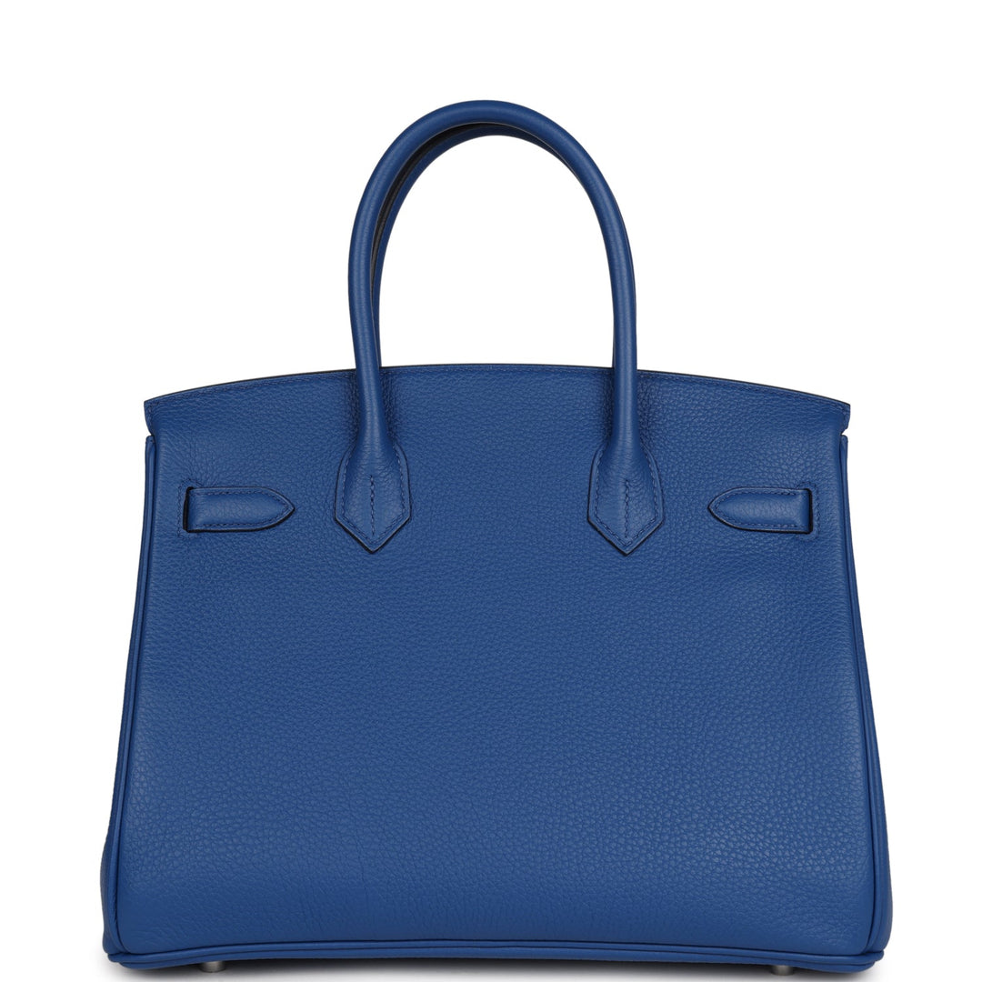 Top quality Hermes Birkin 30 Bleu France Togo Palladium Hardware
