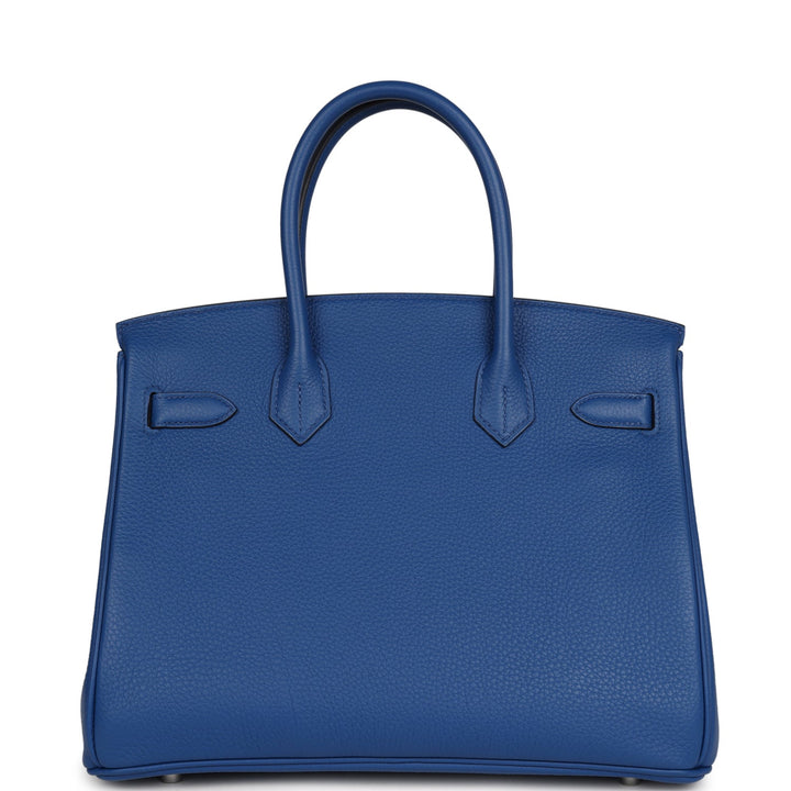 Top quality Hermes Birkin 30 Bleu France Togo Palladium Hardware