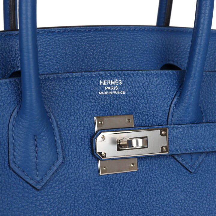Top quality Hermes Birkin 30 Bleu France Togo Palladium Hardware
