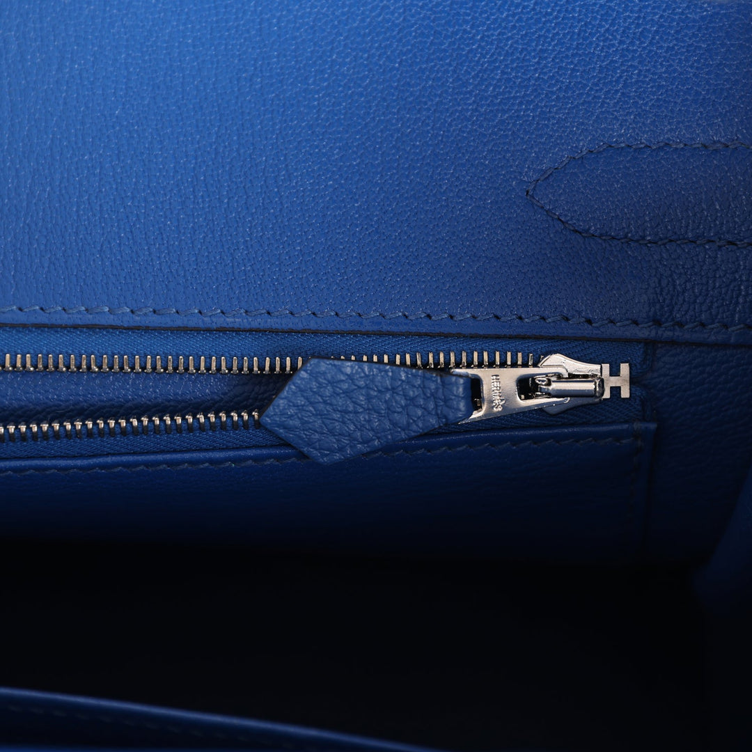 Top quality Hermes Birkin 30 Bleu France Togo Palladium Hardware