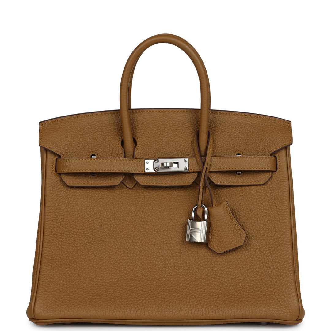 Top quality Hermes Birkin 25 Bronze D'or Verso Togo Palladium Hardware