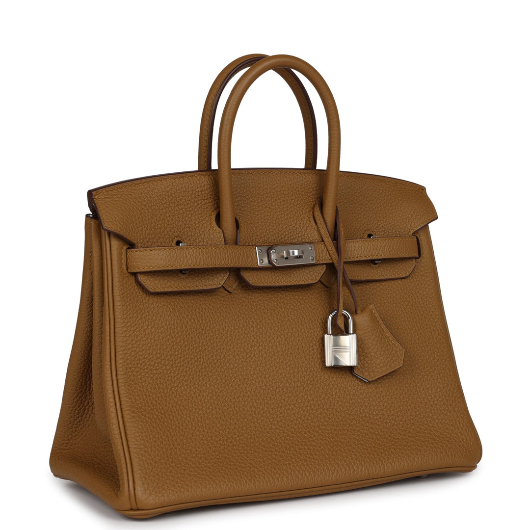Top quality Hermes Birkin 25 Bronze D'or Verso Togo Palladium Hardware