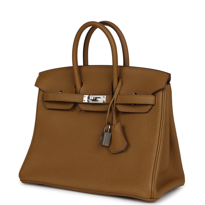 Top quality Hermes Birkin 25 Bronze D'or Verso Togo Palladium Hardware