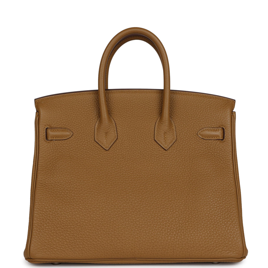Top quality Hermes Birkin 25 Bronze D'or Verso Togo Palladium Hardware