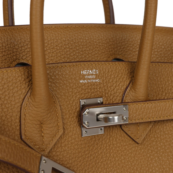 Top quality Hermes Birkin 25 Bronze D'or Verso Togo Palladium Hardware