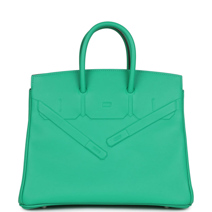 Top quality Hermes Birkin Shadow 25 Menthe Swift Palladium Hardware