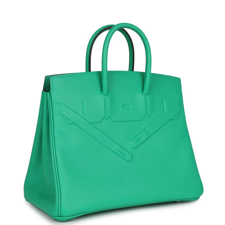 Top quality Hermes Birkin Shadow 25 Menthe Swift Palladium Hardware