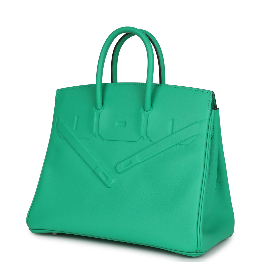 Top quality Hermes Birkin Shadow 25 Menthe Swift Palladium Hardware