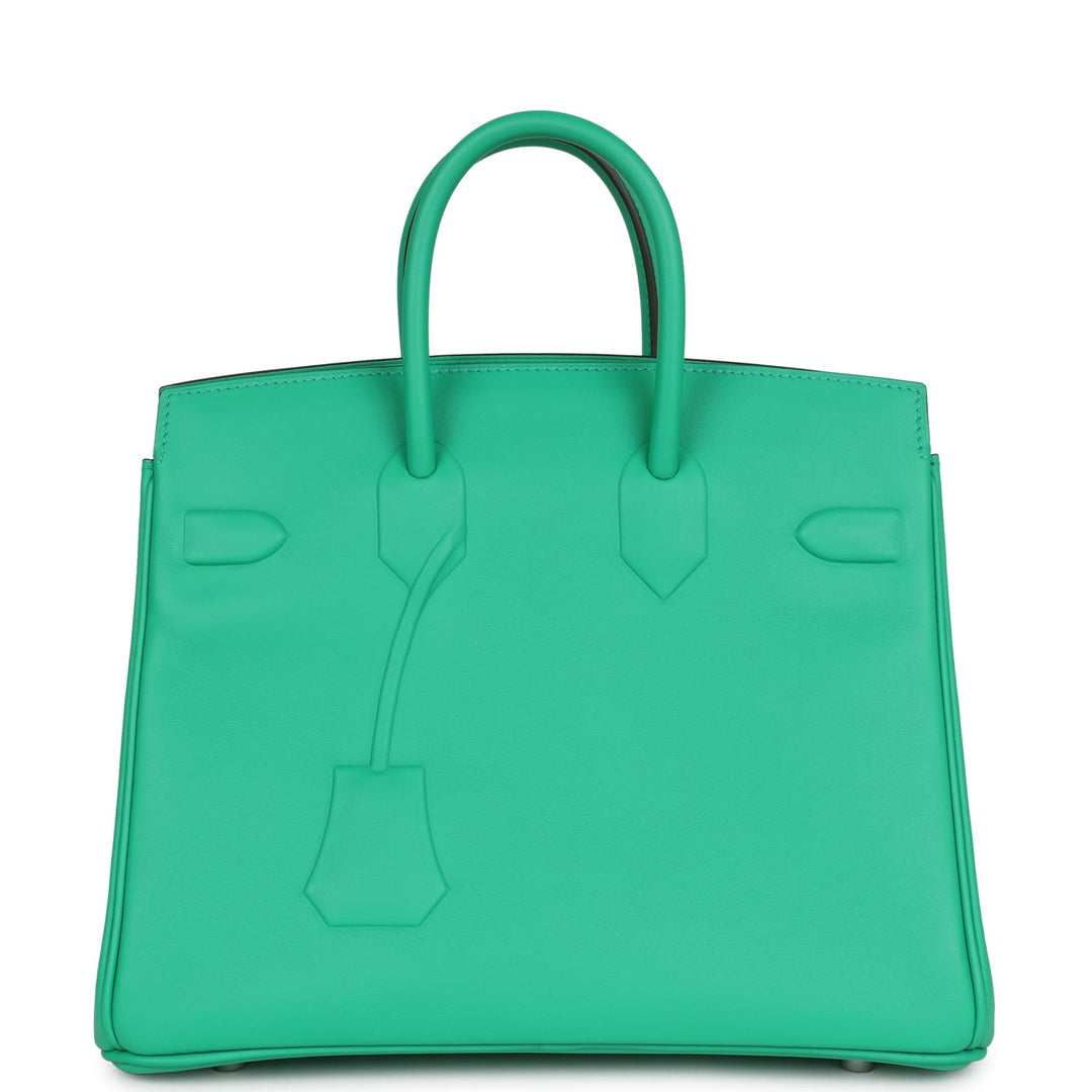 Top quality Hermes Birkin Shadow 25 Menthe Swift Palladium Hardware