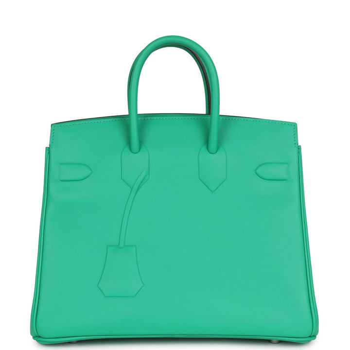 Top quality Hermes Birkin Shadow 25 Menthe Swift Palladium Hardware