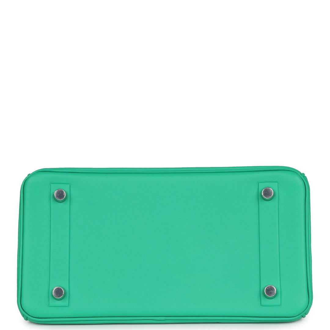 Top quality Hermes Birkin Shadow 25 Menthe Swift Palladium Hardware