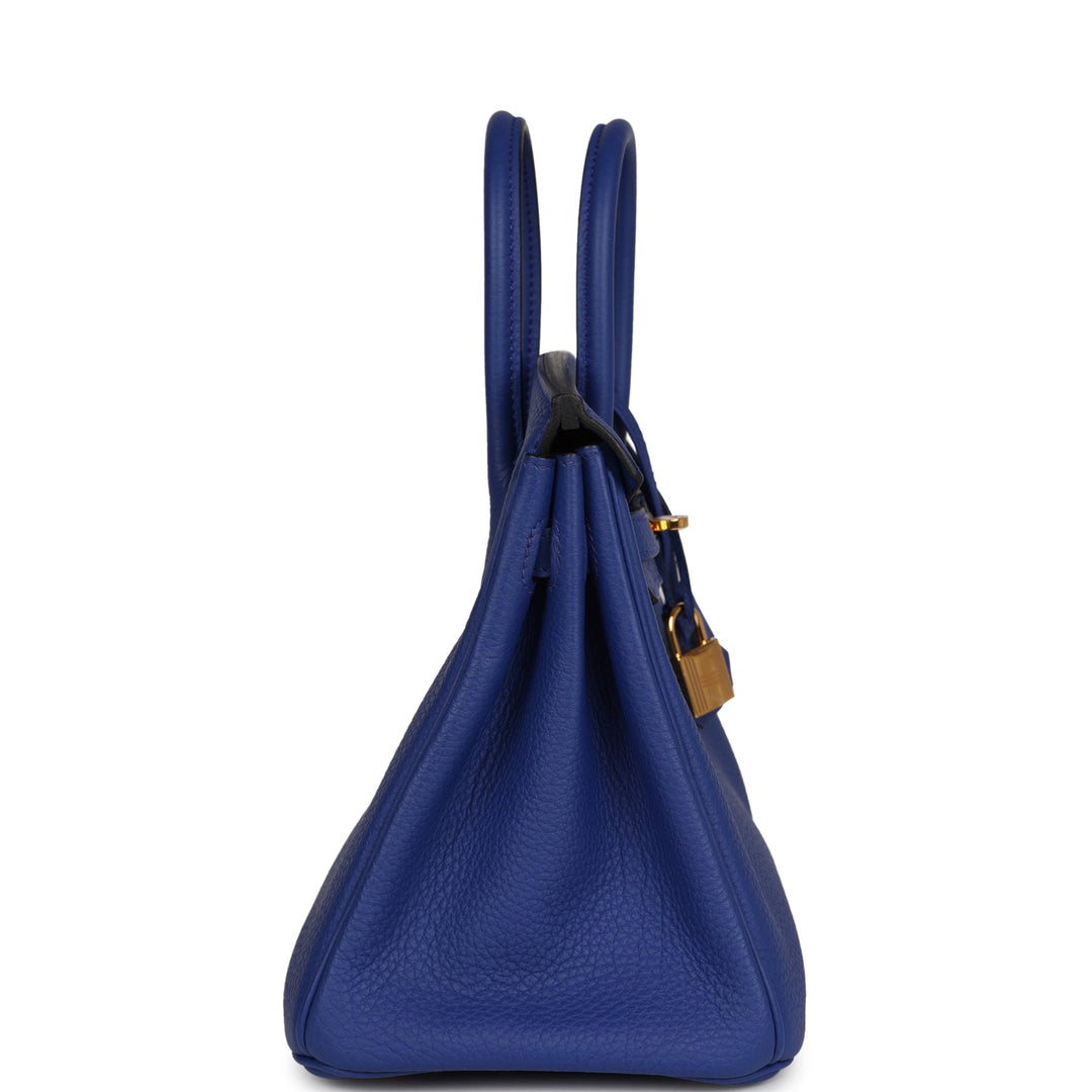 Top quality Hermes Birkin 25 Bleu Electric Togo Gold Hardware