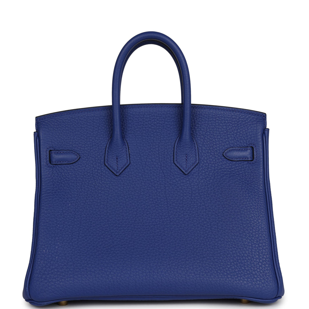 Top quality Hermes Birkin 25 Bleu Electric Togo Gold Hardware