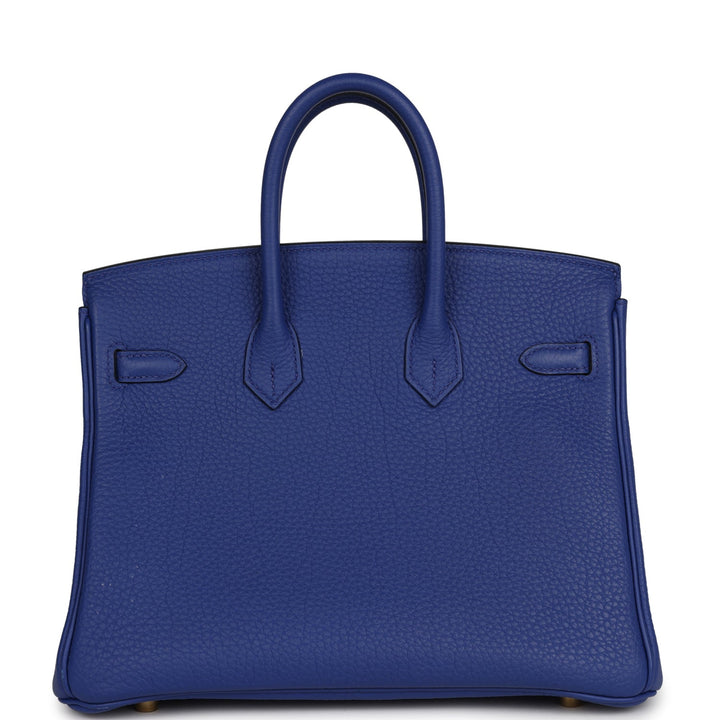 Top quality Hermes Birkin 25 Bleu Electric Togo Gold Hardware