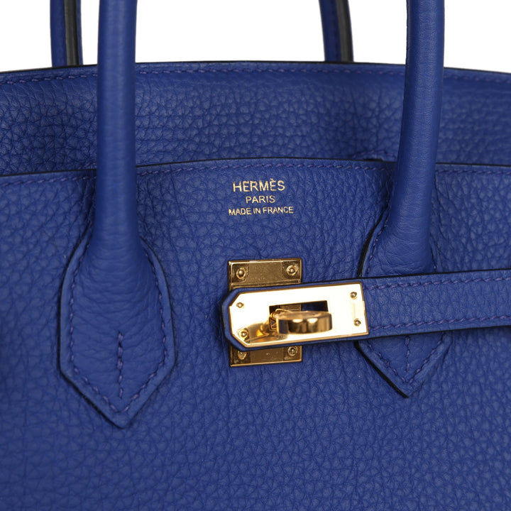Top quality Hermes Birkin 25 Bleu Electric Togo Gold Hardware
