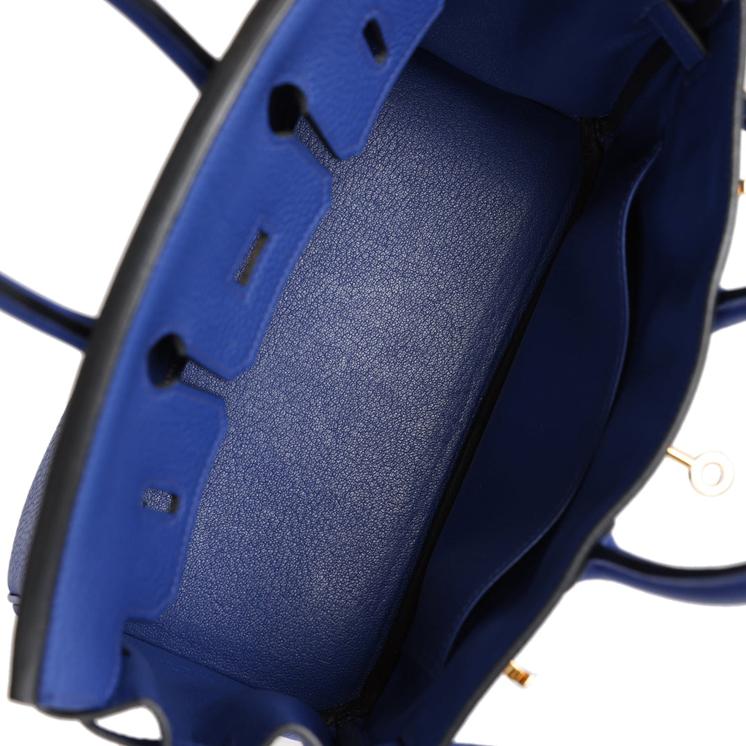 Top quality Hermes Birkin 25 Bleu Electric Togo Gold Hardware