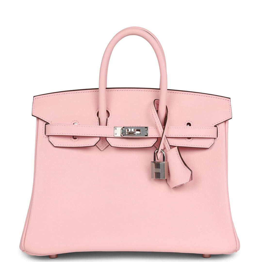 Top quality Hermes Birkin 25 Rose Sakura Swift Palladium Hardware
